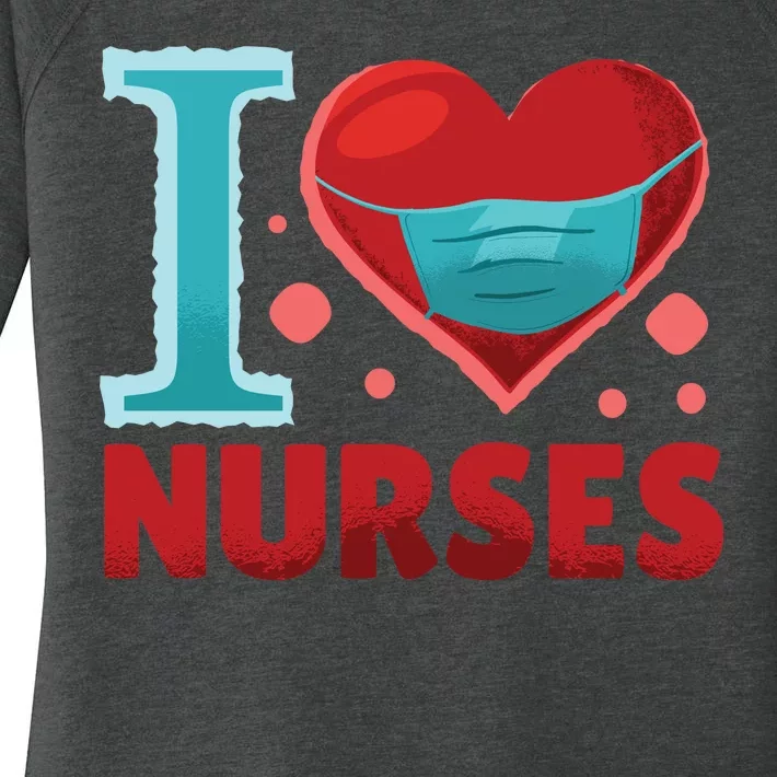 I Love Nurses Women's Perfect Tri Tunic Long Sleeve Shirt