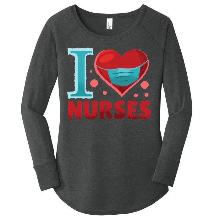 I Love Nurses Women's Perfect Tri Tunic Long Sleeve Shirt