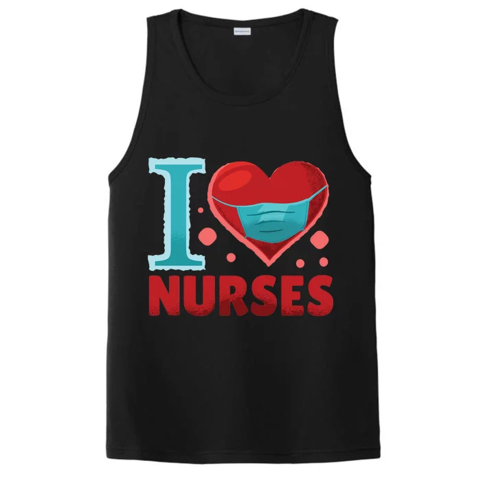 I Love Nurses Performance Tank