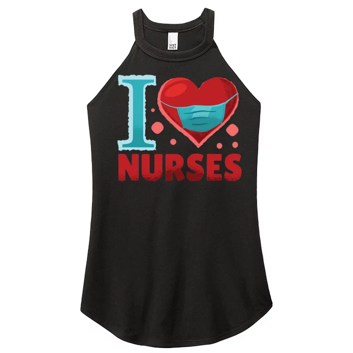 I Love Nurses Women’s Perfect Tri Rocker Tank