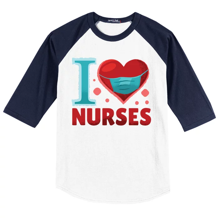 I Love Nurses Baseball Sleeve Shirt