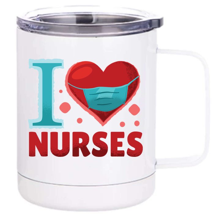 I Love Nurses Front & Back 12oz Stainless Steel Tumbler Cup