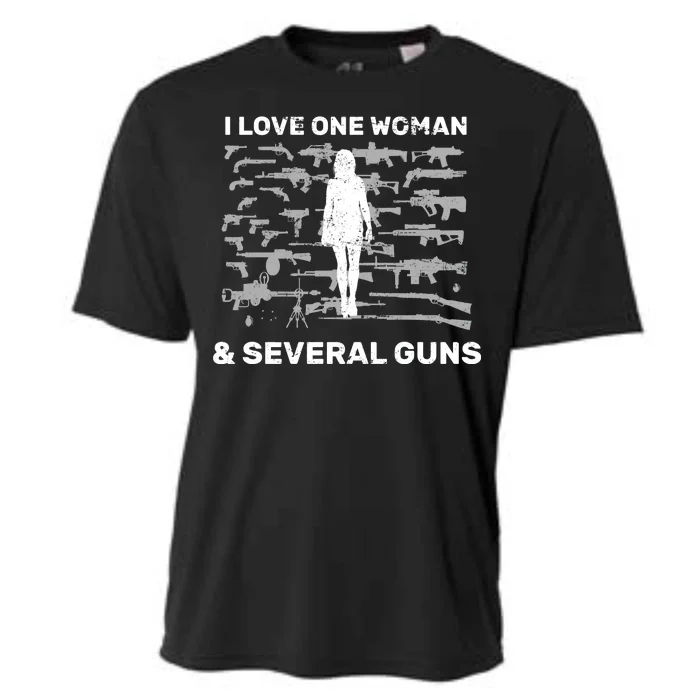 I Love One Woman and Several Guns Cooling Performance Crew T-Shirt