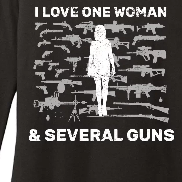 I Love One Woman and Several Guns Womens CVC Long Sleeve Shirt