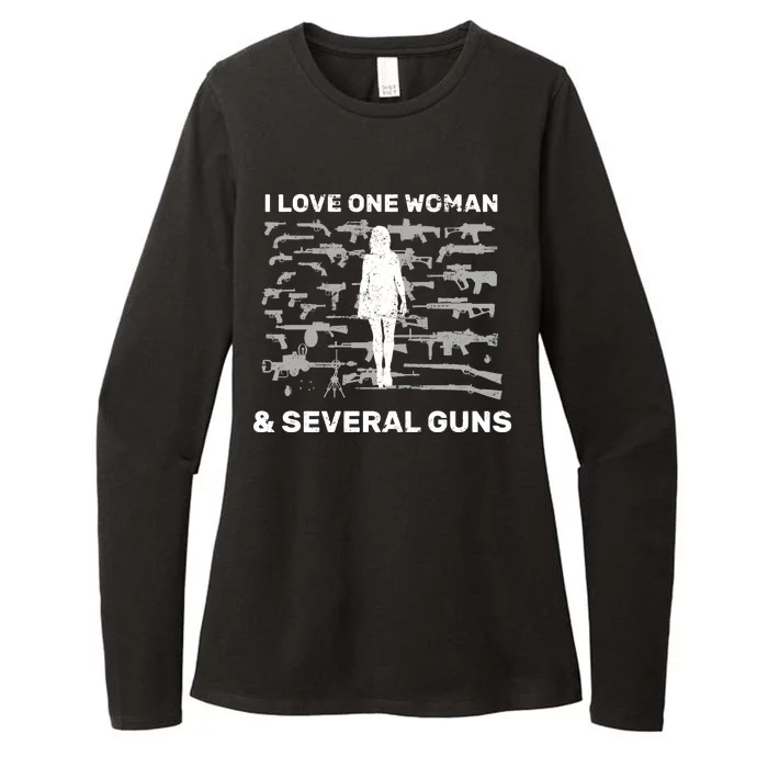 I Love One Woman and Several Guns Womens CVC Long Sleeve Shirt