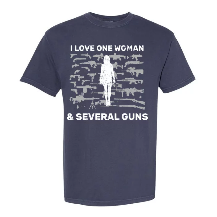 I Love One Woman and Several Guns Garment-Dyed Heavyweight T-Shirt