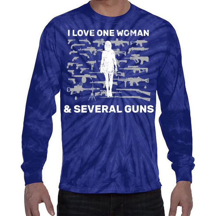 I Love One Woman and Several Guns Tie-Dye Long Sleeve Shirt