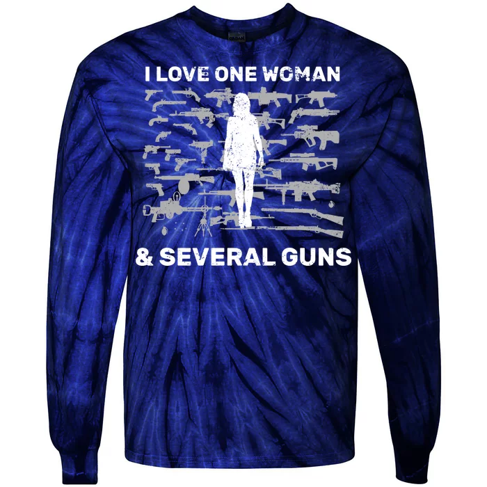 I Love One Woman and Several Guns Tie-Dye Long Sleeve Shirt