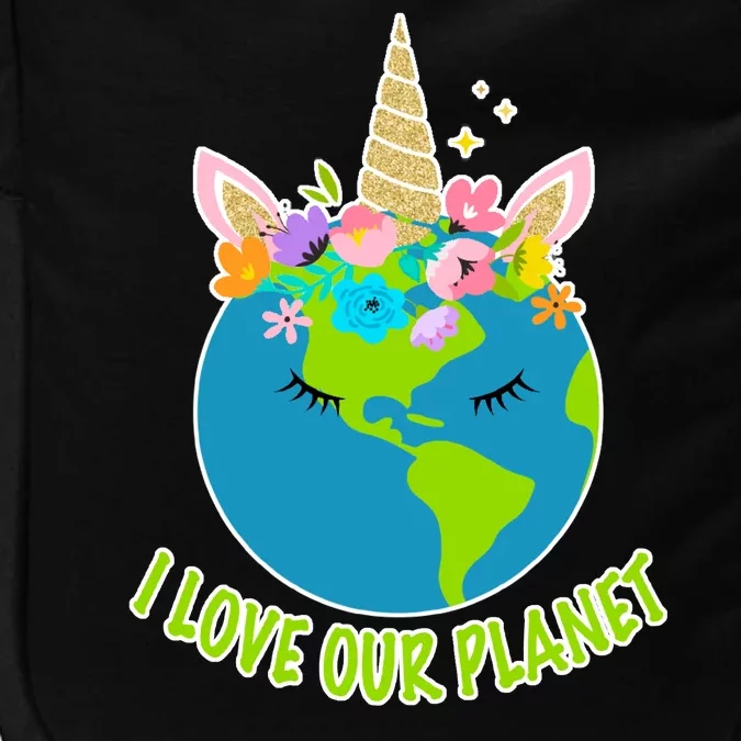 I Love Our Planet Earth Day Love Impact Tech Backpack