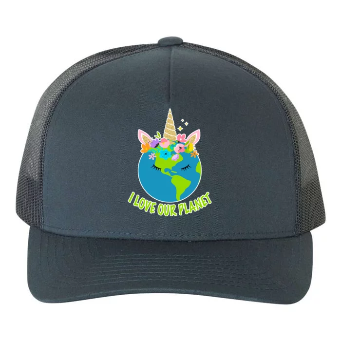 I Love Our Planet Earth Day Love Yupoong Adult 5-Panel Trucker Hat