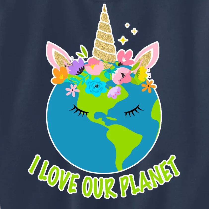 I Love Our Planet Earth Day Love Kids Sweatshirt