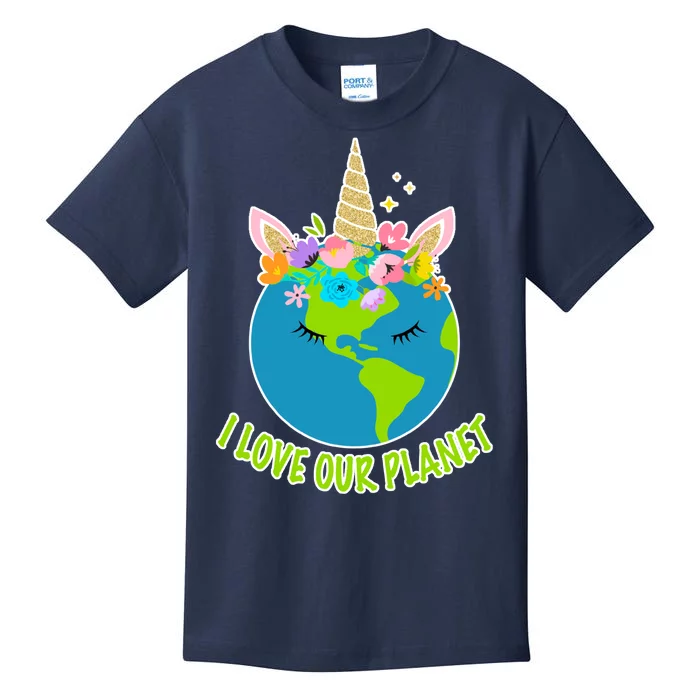 I Love Our Planet Earth Day Love Kids T-Shirt