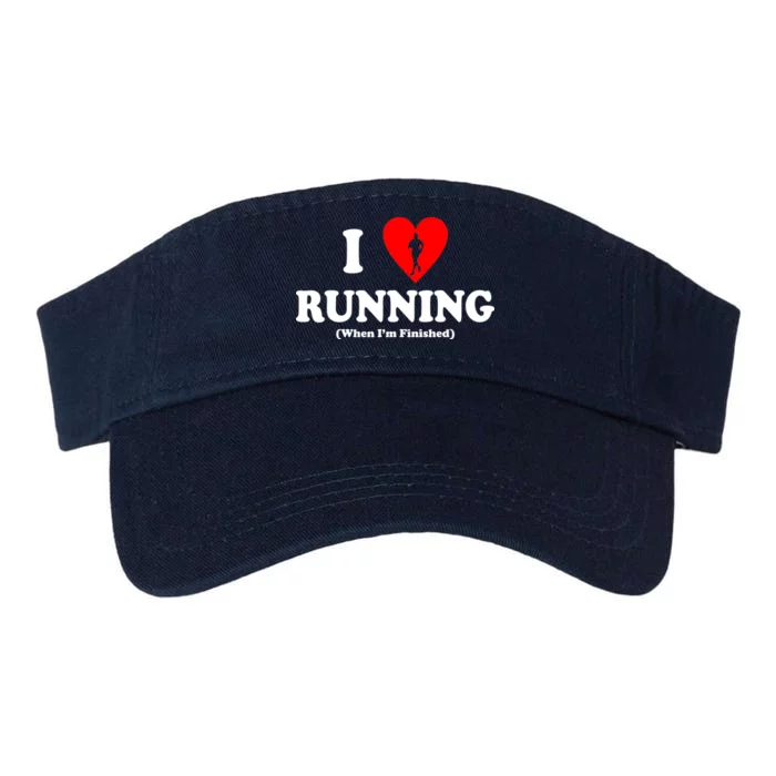 I Love Running When I'm Finished Valucap Bio-Washed Visor