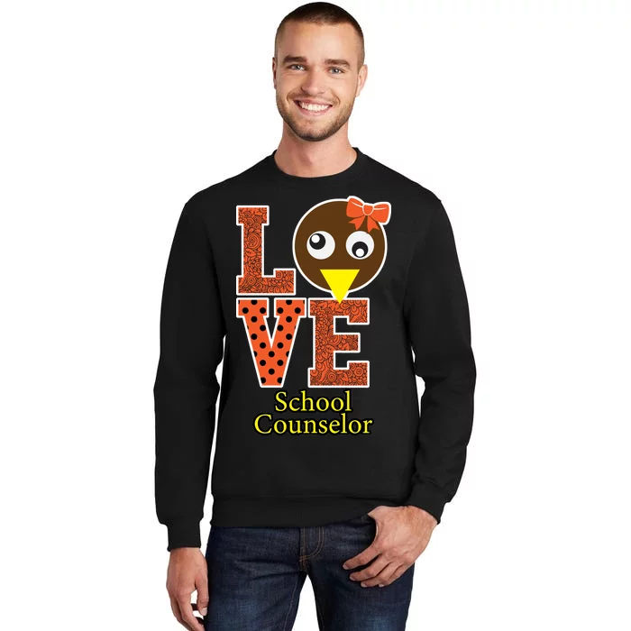 I Love School Counselor Turkeys Thanksgiving Sweatshirt