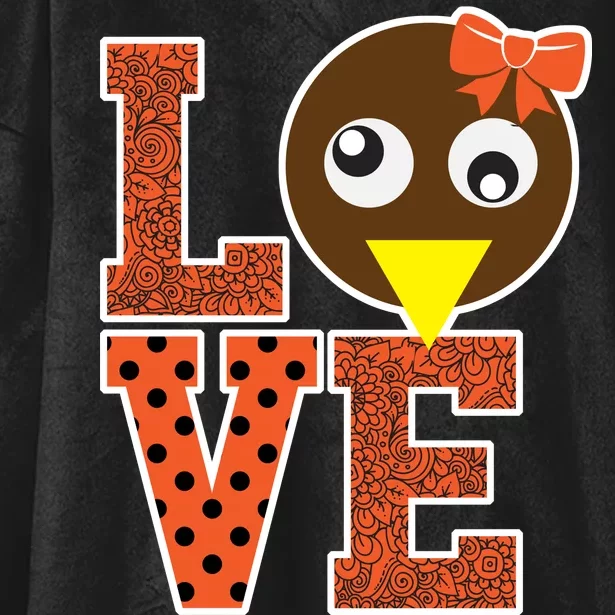 I Love School Counselor Turkeys Thanksgiving Hooded Wearable Blanket