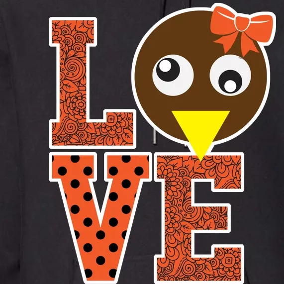 I Love School Counselor Turkeys Thanksgiving Premium Hoodie