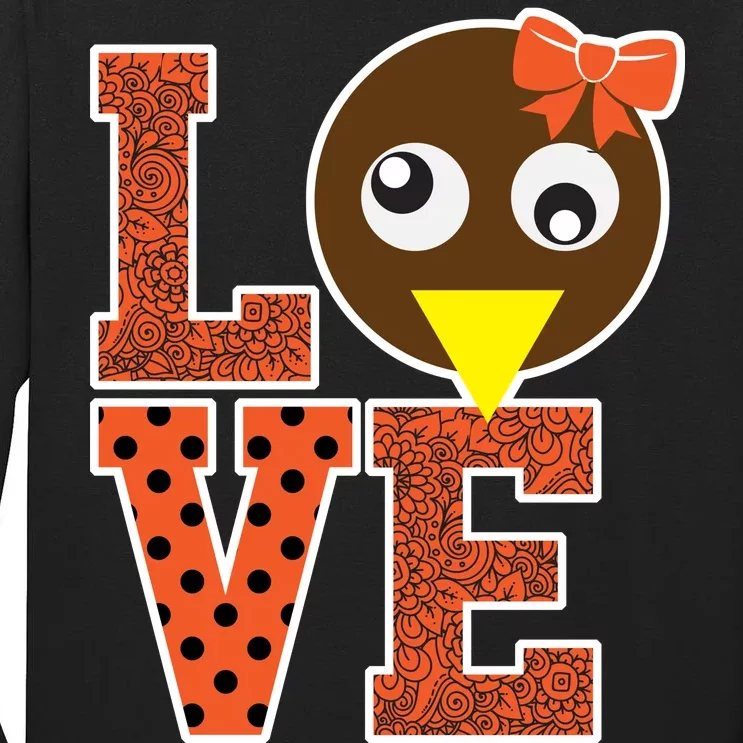 I Love School Counselor Turkeys Thanksgiving Tall Long Sleeve T-Shirt