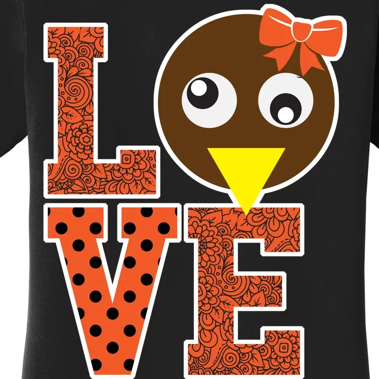 I Love School Counselor Turkeys Thanksgiving Women's T-Shirt