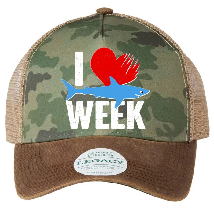 I Love Shark Week Legacy Tie Dye Trucker Hat