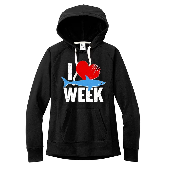 I Love Shark Week Women's Fleece Hoodie