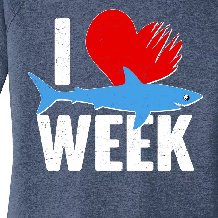 I Love Shark Week Women's Perfect Tri Tunic Long Sleeve Shirt