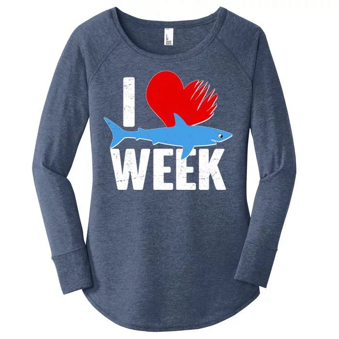 I Love Shark Week Women's Perfect Tri Tunic Long Sleeve Shirt