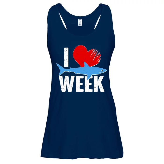 I Love Shark Week Ladies Essential Flowy Tank