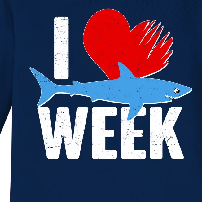 I Love Shark Week Baby Long Sleeve Bodysuit