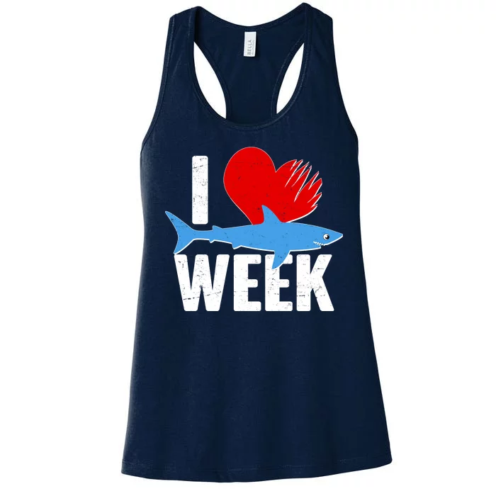 I Love Shark Week Women's Racerback Tank