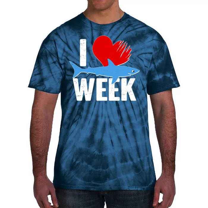 I Love Shark Week Tie-Dye T-Shirt