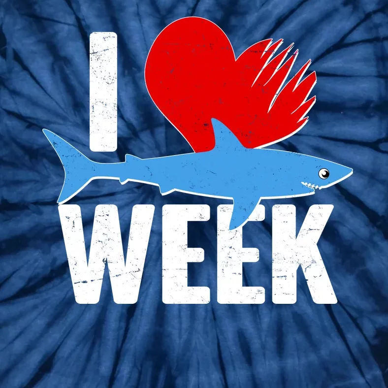 I Love Shark Week Tie-Dye T-Shirt