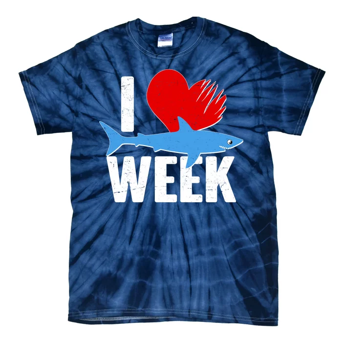 I Love Shark Week Tie-Dye T-Shirt