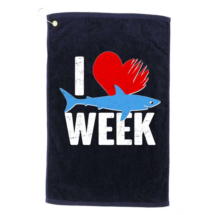 I Love Shark Week Platinum Collection Golf Towel