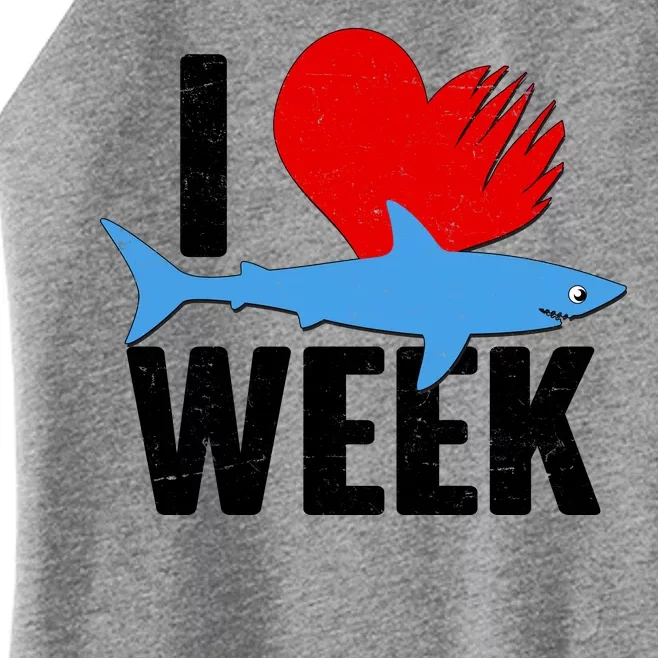 I Love Shark Week Women’s Perfect Tri Rocker Tank