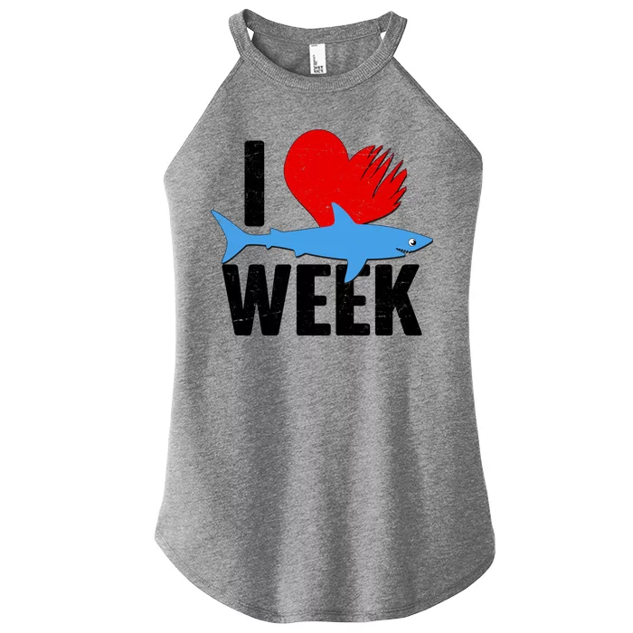 I Love Shark Week Women’s Perfect Tri Rocker Tank