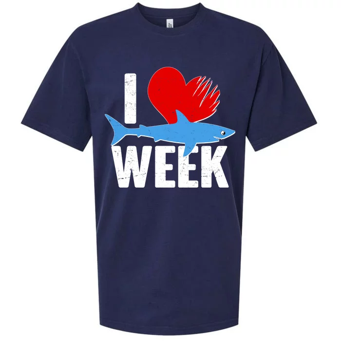 I Love Shark Week Sueded Cloud Jersey T-Shirt