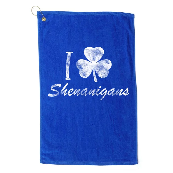 I Love Shenanigans Vintage St Patricks Day Platinum Collection Golf Towel