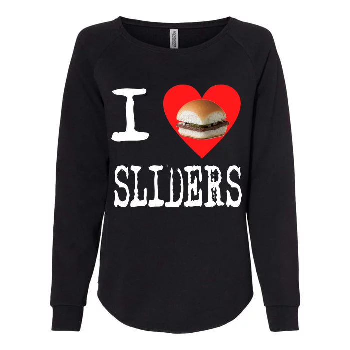 I Love Sliders Womens California Wash Sweatshirt