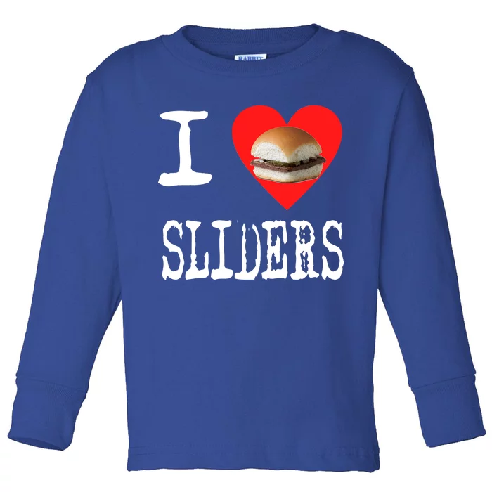 I Love Sliders Toddler Long Sleeve Shirt