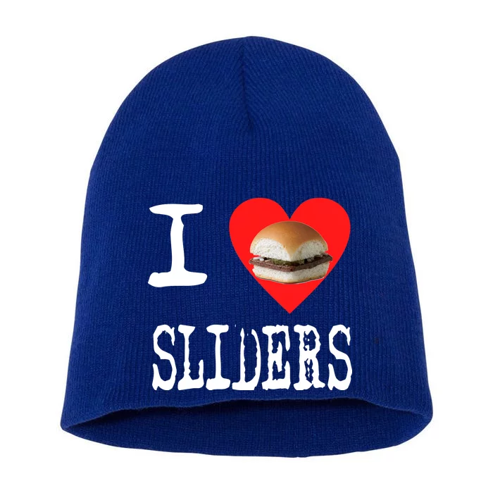 I Love Sliders Short Acrylic Beanie