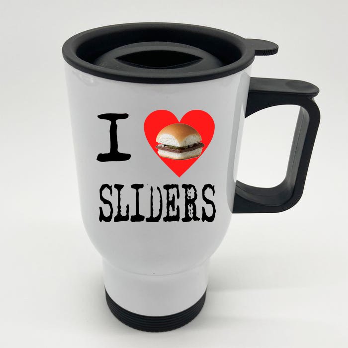 I Love Sliders Front & Back Stainless Steel Travel Mug