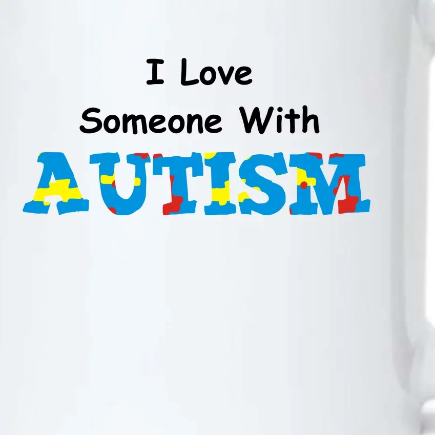 I Love Someone with Autism Black Color Changing Mug