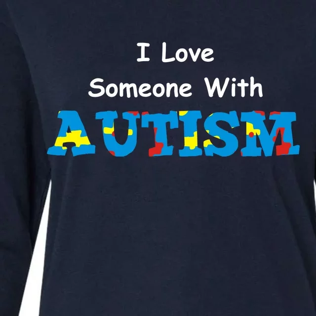 I Love Someone with Autism Womens Cotton Relaxed Long Sleeve T-Shirt