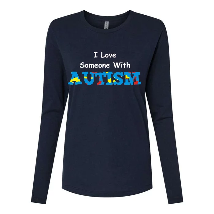 I Love Someone with Autism Womens Cotton Relaxed Long Sleeve T-Shirt