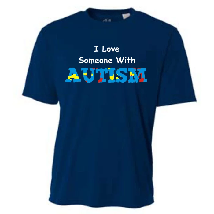 I Love Someone with Autism Cooling Performance Crew T-Shirt