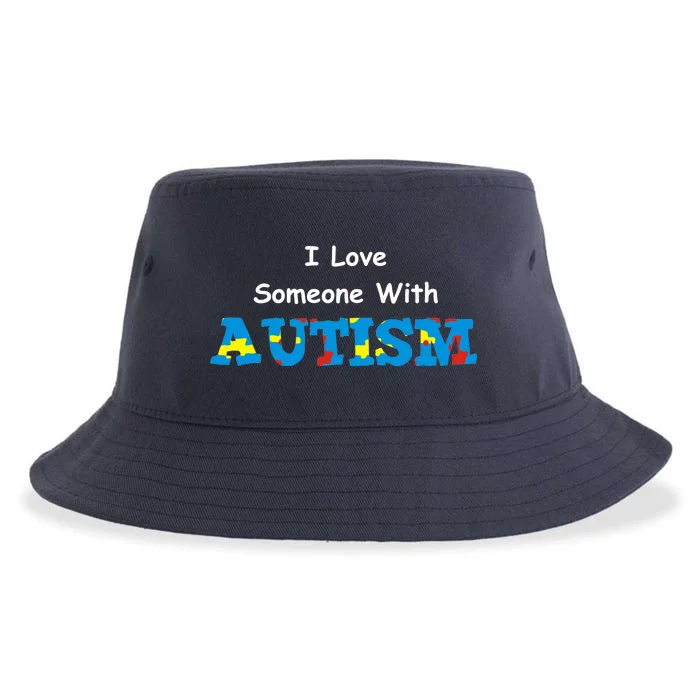 I Love Someone with Autism Sustainable Bucket Hat