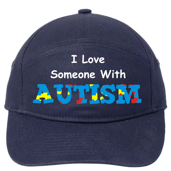 I Love Someone with Autism 7-Panel Snapback Hat