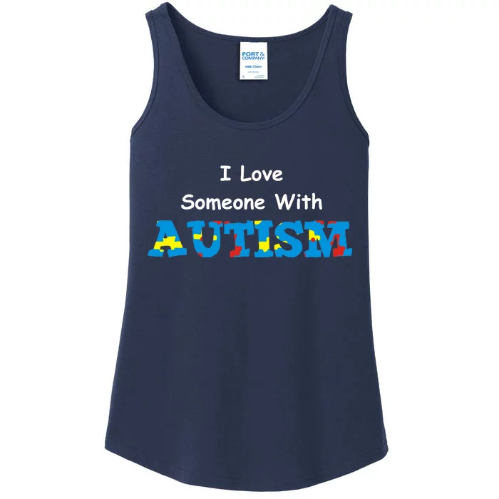 I Love Someone with Autism Ladies Essential Tank