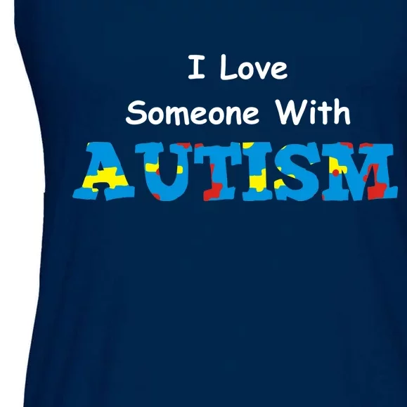 I Love Someone with Autism Ladies Essential Flowy Tank