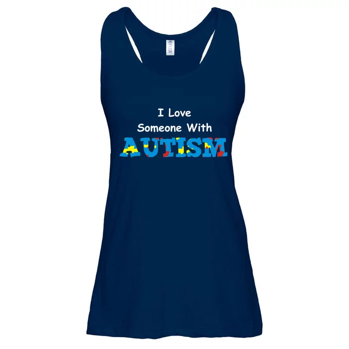 I Love Someone with Autism Ladies Essential Flowy Tank